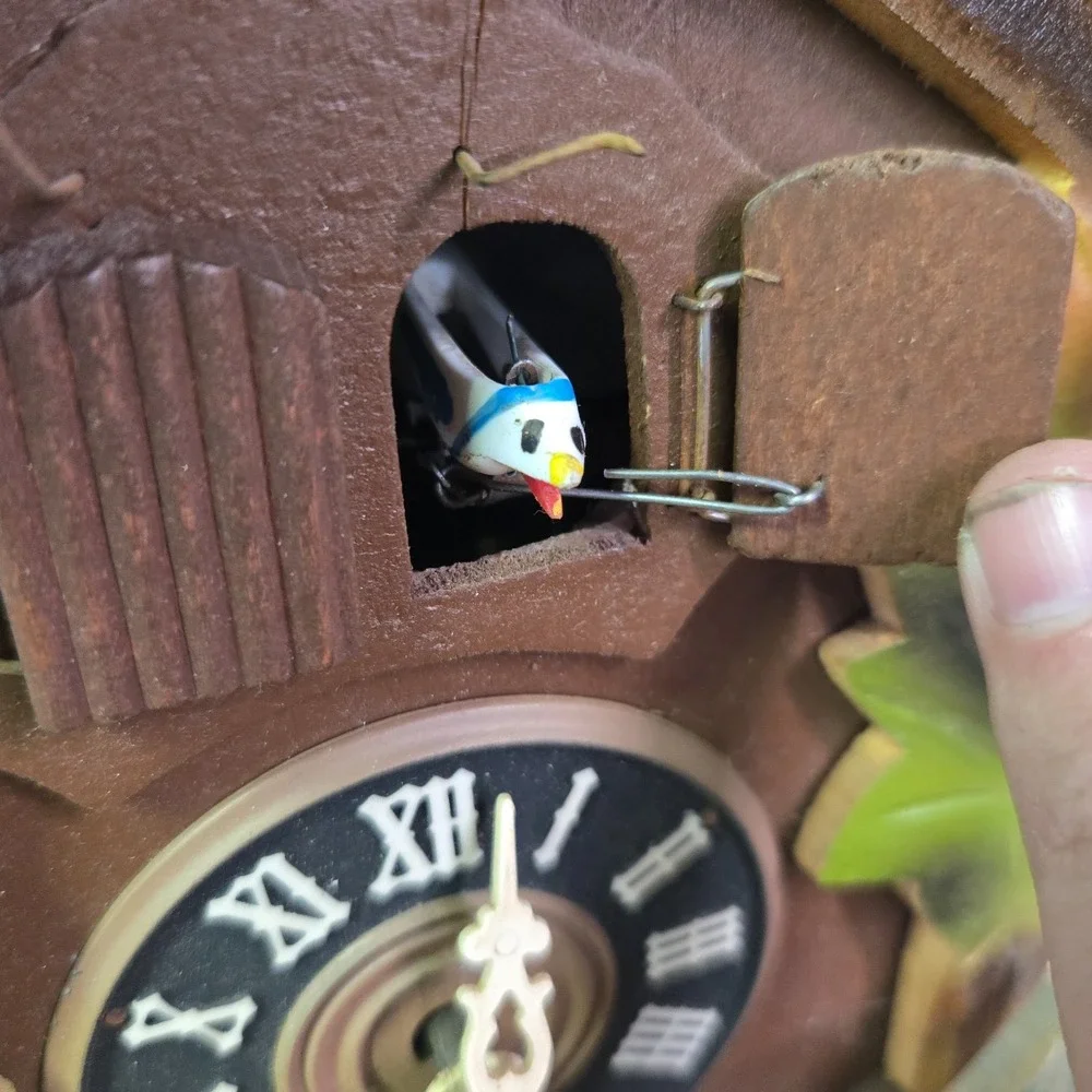 VINTAGE CUCKOO CLOCK MUSICAL E.‎ SCHMECKENBECHER W. GERMANY For Repair